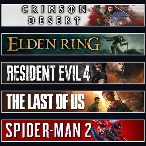  Crimson +Elden +Evil 4 +TLOU1 +Spider 2